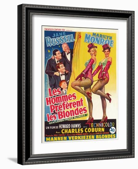 Howard Hawks' Gentlemen Prefer Blondes, 1953, "Gentlemen Prefer Blondes" Directed by Howard Hawks-null-Framed Giclee Print