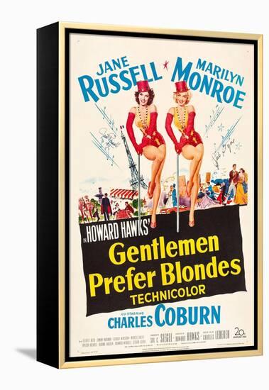 Howard Hawks' Gentlemen Prefer Blondes, 1953, "Gentlemen Prefer Blondes" Directed by Howard Hawks-null-Framed Premier Image Canvas