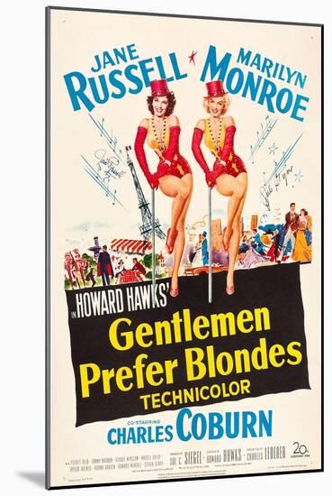 Howard Hawks' Gentlemen Prefer Blondes, 1953, "Gentlemen Prefer Blondes" Directed by Howard Hawks-null-Mounted Premium Giclee Print