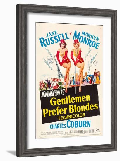 Howard Hawks' Gentlemen Prefer Blondes, 1953, "Gentlemen Prefer Blondes" Directed by Howard Hawks-null-Framed Giclee Print