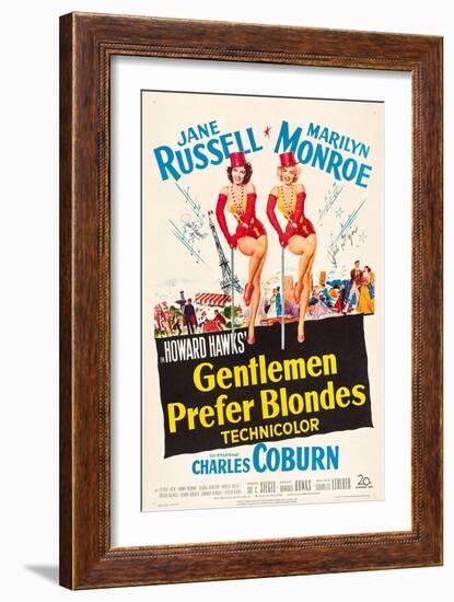 Howard Hawks' Gentlemen Prefer Blondes, 1953, "Gentlemen Prefer Blondes" Directed by Howard Hawks-null-Framed Giclee Print