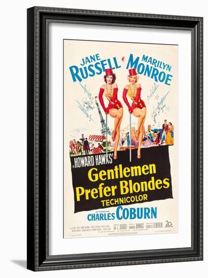 Howard Hawks' Gentlemen Prefer Blondes, 1953, "Gentlemen Prefer Blondes" Directed by Howard Hawks--Framed Giclee Print