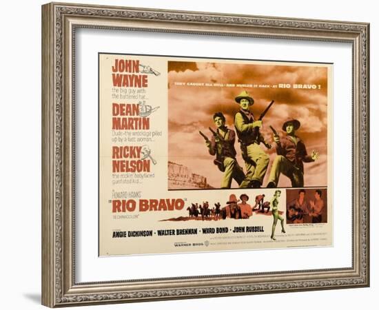 Howard Hawks' Rio Bravo, 1959, "Rio Bravo" Directed by Howard Hawks-null-Framed Giclee Print