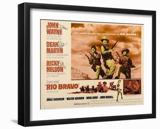 Howard Hawks' Rio Bravo, 1959, "Rio Bravo" Directed by Howard Hawks-null-Framed Giclee Print