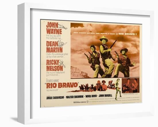 Howard Hawks' Rio Bravo, 1959, "Rio Bravo" Directed by Howard Hawks-null-Framed Giclee Print