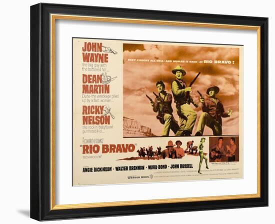 Howard Hawks' Rio Bravo, 1959, "Rio Bravo" Directed by Howard Hawks-null-Framed Giclee Print