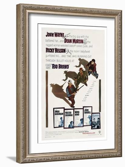 Howard Hawks' Rio Bravo, 1959, "Rio Bravo" Directed by Howard Hawks-null-Framed Giclee Print