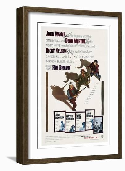 Howard Hawks' Rio Bravo, 1959, "Rio Bravo" Directed by Howard Hawks-null-Framed Giclee Print
