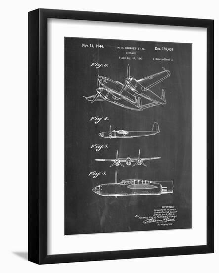 Howard Hughes Airplane Patent-null-Framed Art Print