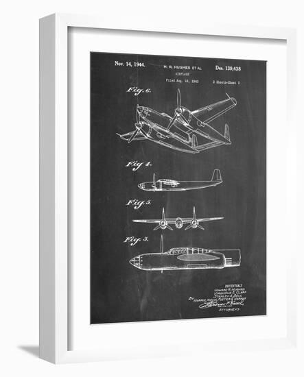 Howard Hughes Airplane Patent-null-Framed Art Print