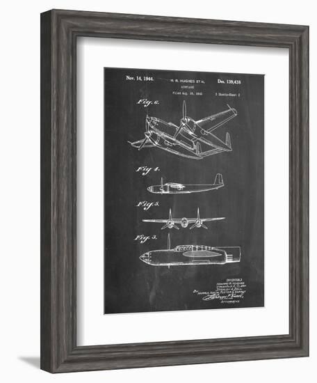 Howard Hughes Airplane Patent-null-Framed Art Print