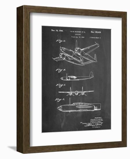 Howard Hughes Airplane Patent-null-Framed Art Print