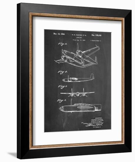 Howard Hughes Airplane Patent-null-Framed Art Print