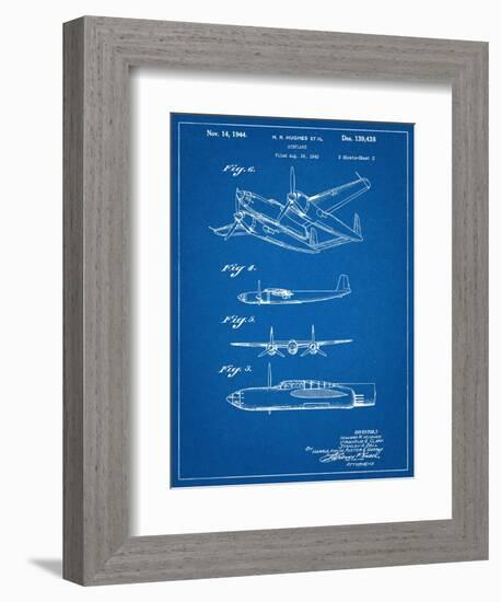 Howard Hughes Airplane Patent-null-Framed Art Print