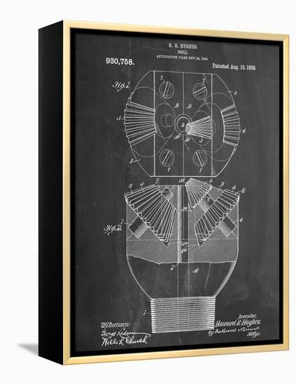 Howard Hughes Drill, Oil Drill Patent-null-Framed Stretched Canvas