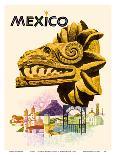 Mexico - Kukulkan Feathered Serpent - Mayan Snake Deity, Vintage Travel Poster, 1963-Howard Koslow-Art Print