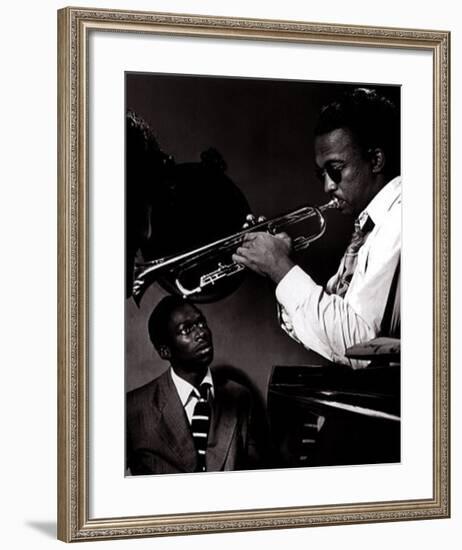 Howard McGhee and Miles Davis-William P^ Gottlieb-Framed Art Print