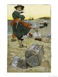 An Old Woman is Arrested as a Witch-Howard Pyle-Art Print
