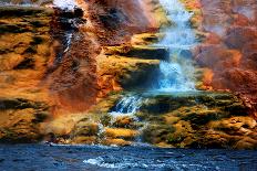 Mammoth Hot Springs Waterfall-Howard Ruby-Photographic Print