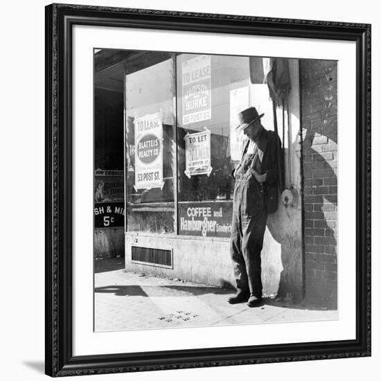 Howard Street, San Francisco, California, known as "Skid Row", 1937-Dorothea Lange-Framed Photographic Print