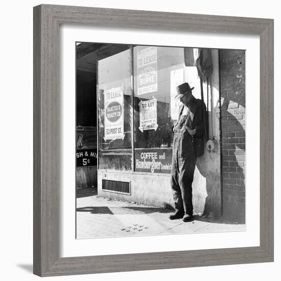 Howard Street, San Francisco, California, known as "Skid Row", 1937-Dorothea Lange-Framed Photographic Print