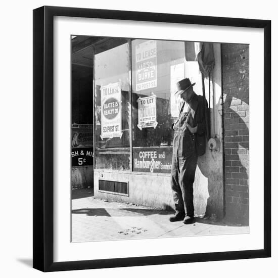 Howard Street, San Francisco, California, known as "Skid Row", 1937-Dorothea Lange-Framed Photographic Print