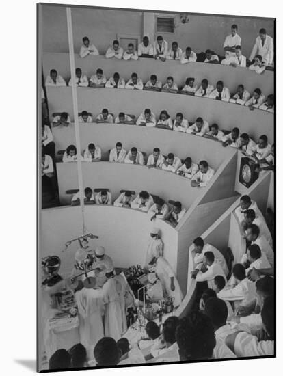 Howard University Medical Students Observing Gall Bladder Operation in Freedman's Hospital-Alfred Eisenstaedt-Mounted Photographic Print