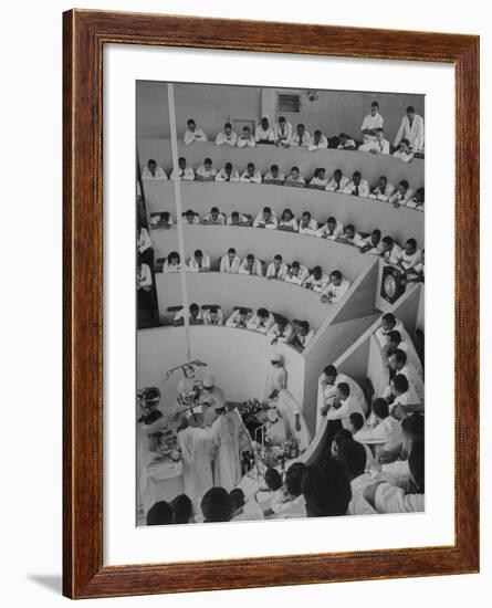 Howard University Medical Students Observing Gall Bladder Operation in Freedman's Hospital-Alfred Eisenstaedt-Framed Photographic Print