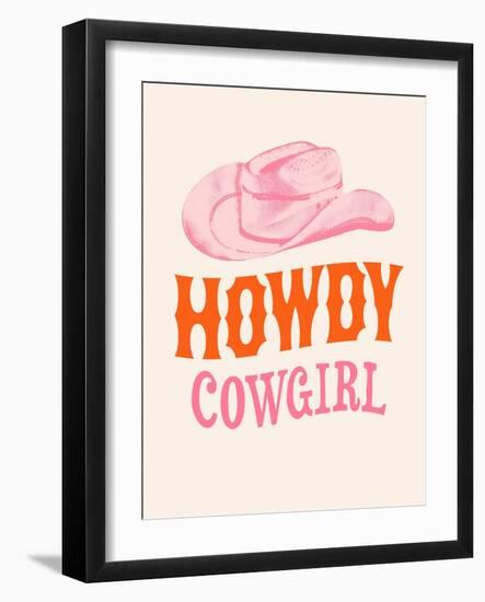 Howdy Cowgirl IV-Victoria Barnes-Framed Art Print