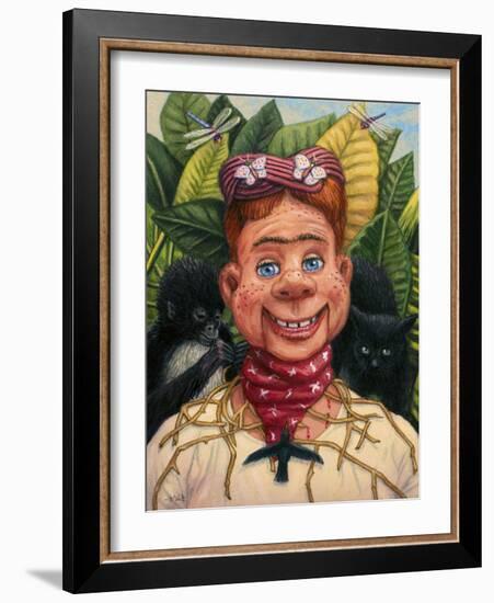 Howdy Frida Doody with Thorns-James W. Johnson-Framed Giclee Print