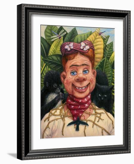 Howdy Frida Doody with Thorns-James W. Johnson-Framed Giclee Print
