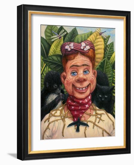 Howdy Frida Doody with Thorns-James W. Johnson-Framed Giclee Print