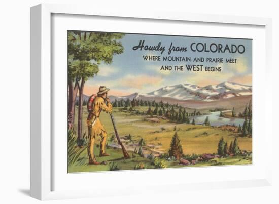 Howdy from Colorado, Mountain Man-null-Framed Art Print