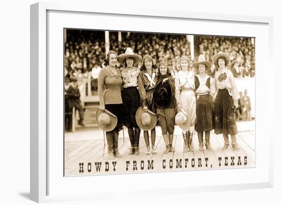 Howdy from Comfort, Texas-null-Framed Art Print