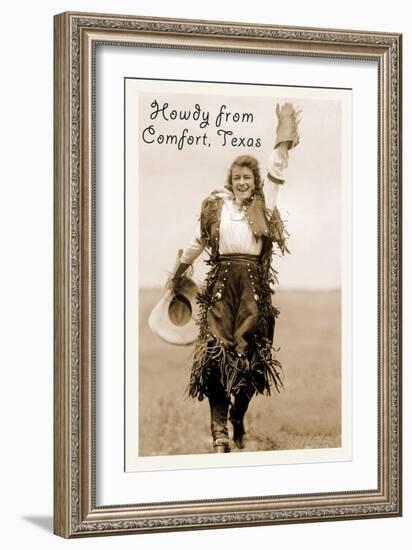 Howdy from Comfort, Texas-null-Framed Art Print