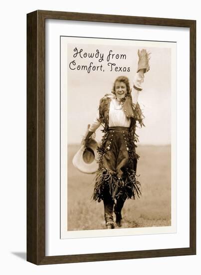 Howdy from Comfort, Texas-null-Framed Art Print