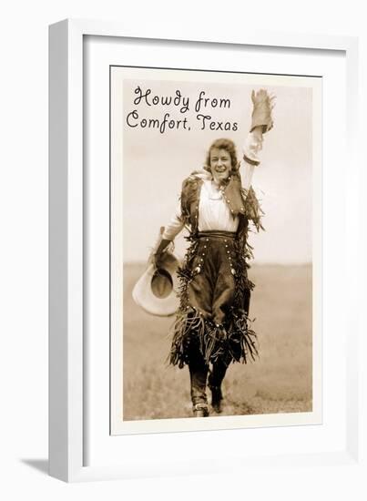 Howdy from Comfort, Texas-null-Framed Art Print