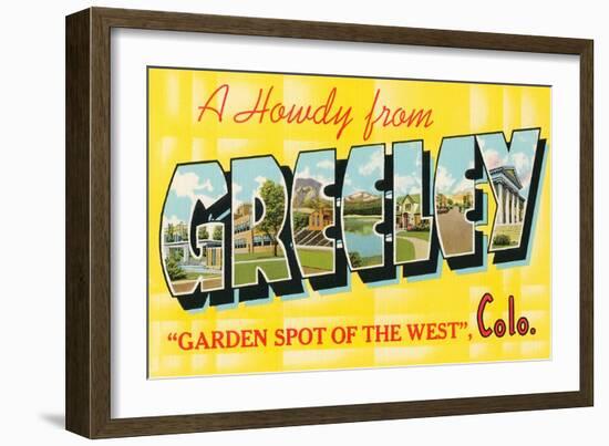 Howdy from Greeley, Colorado-null-Framed Art Print