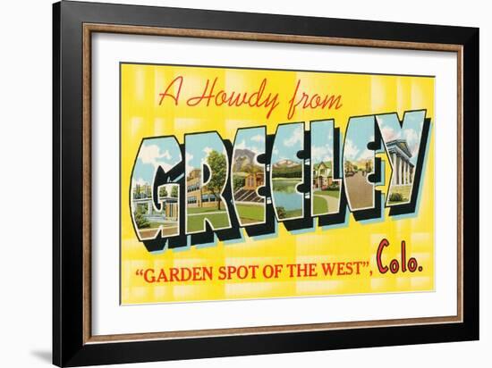 Howdy from Greeley, Colorado-null-Framed Art Print