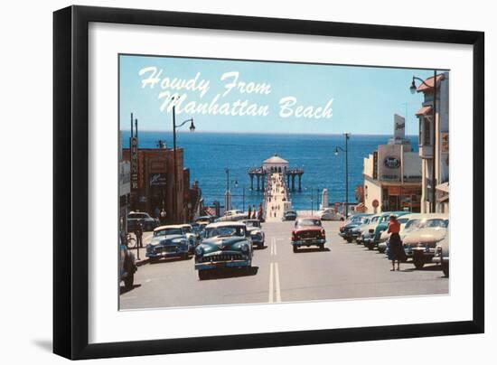 Howdy from Manhattan Beach, California-null-Framed Art Print