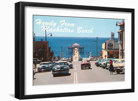 Howdy from Manhattan Beach, California-null-Framed Art Print