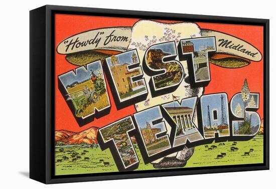 Howdy from Midland, West Texas-null-Framed Stretched Canvas