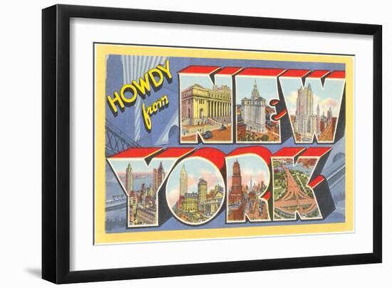 Howdy from New York City-null-Framed Art Print