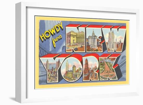 Howdy from New York City-null-Framed Art Print