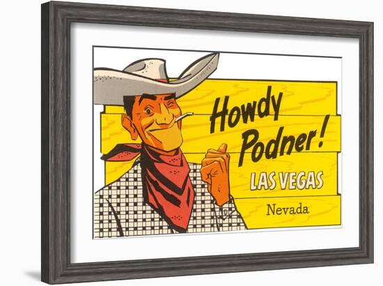 Howdy Podner, Las Vegas, Nevada-null-Framed Art Print