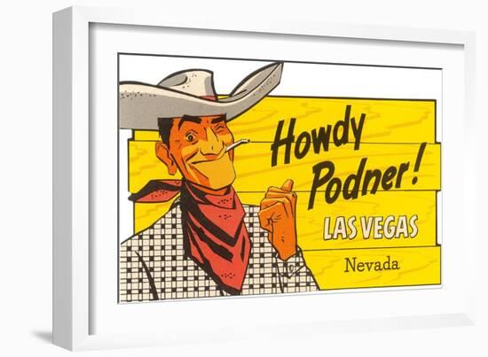 Howdy Podner, Las Vegas, Nevada-null-Framed Art Print