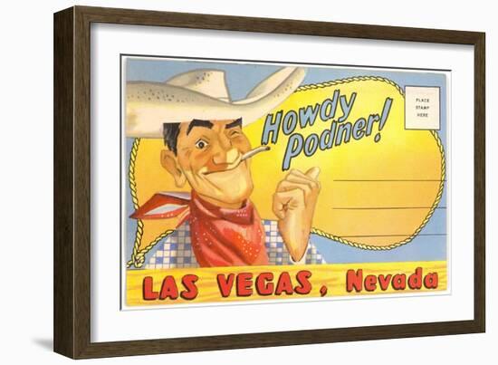 Howdy Podner, Las Vegas, Nevada-null-Framed Premium Giclee Print