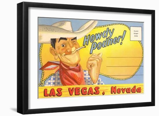 Howdy Podner, Las Vegas, Nevada-null-Framed Art Print