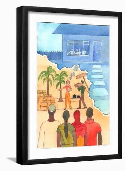 However Important the Good Work We Do, We Should Never Neglect Our Own Family, 2002 (W/C on Paper)-Elizabeth Wang-Framed Giclee Print