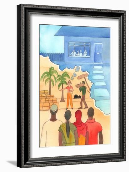 However Important the Good Work We Do, We Should Never Neglect Our Own Family, 2002 (W/C on Paper)-Elizabeth Wang-Framed Giclee Print